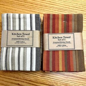 2 Sets Of 5 (10 Total) NWT DII 100% Cotton Oversized Kitchen TOWELs 
18x28
NEW